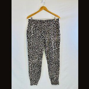 Cabi Leopard Print Joggers - Size M